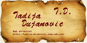 Tadija Dujanović vizit kartica